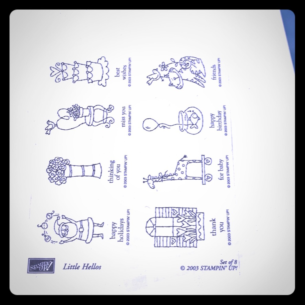 Stampin up. Little hellos  2003
